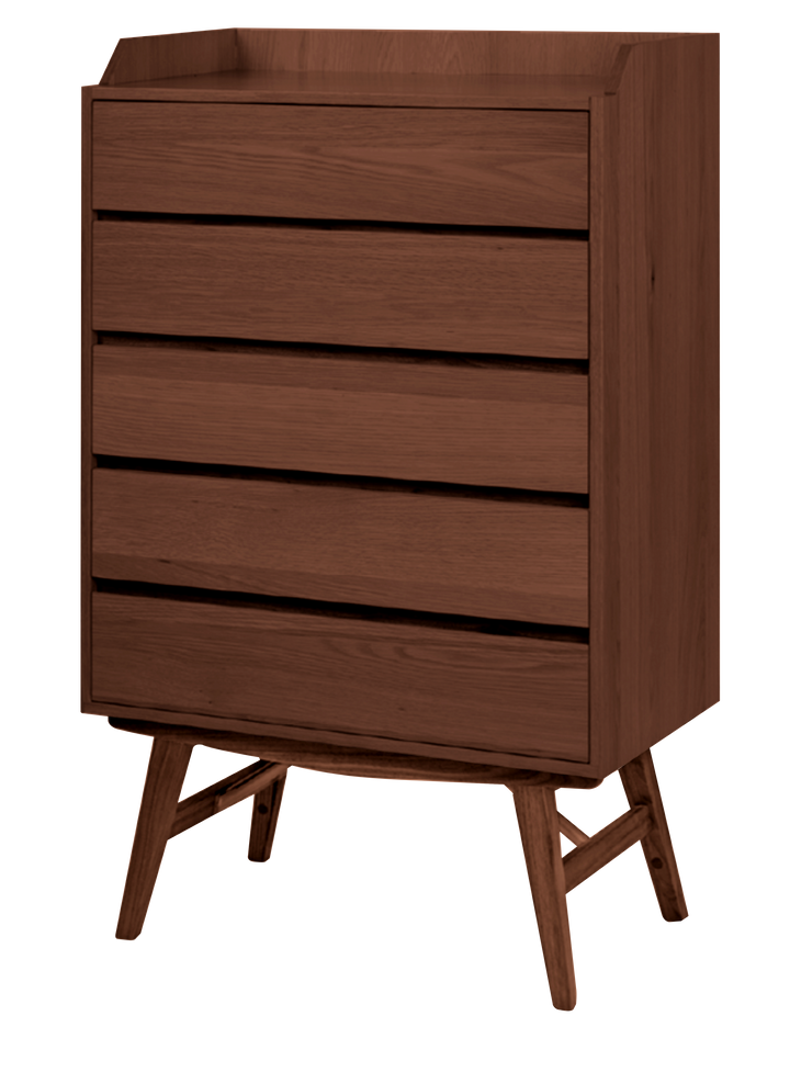 Dualtone 5 Drawer Chest - Walnut NM11