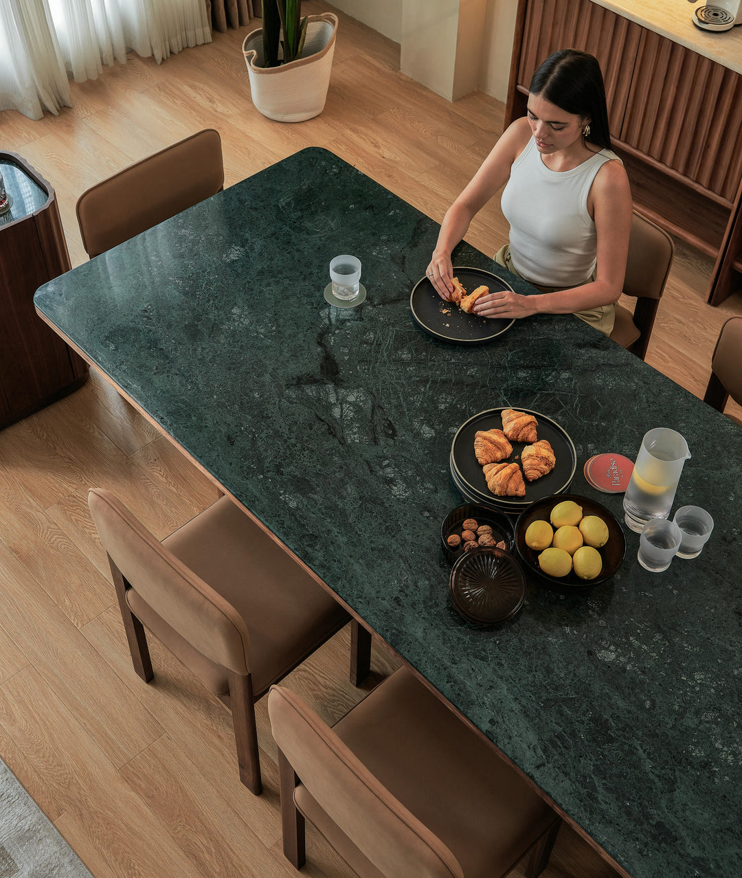 Hotel Paradiso 2.4m Marble-Top Dining Table