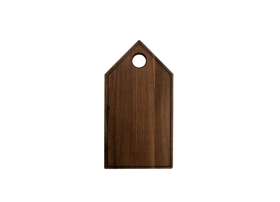 Serving Board House Shape - Solid Walnut