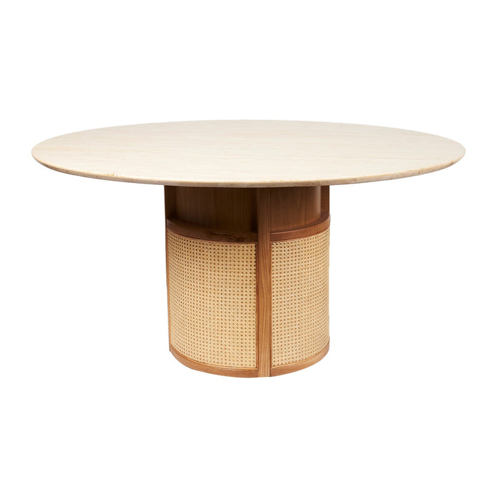 Siena Travertine-Top Dining Table