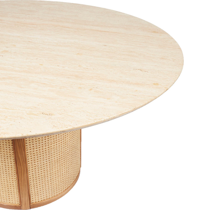 Siena Travertine-Top Dining Table