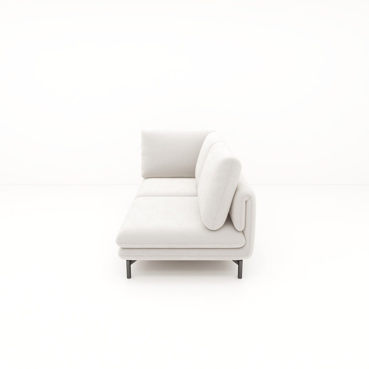 Crème II Sofa C3 Chaise W/Right Arm