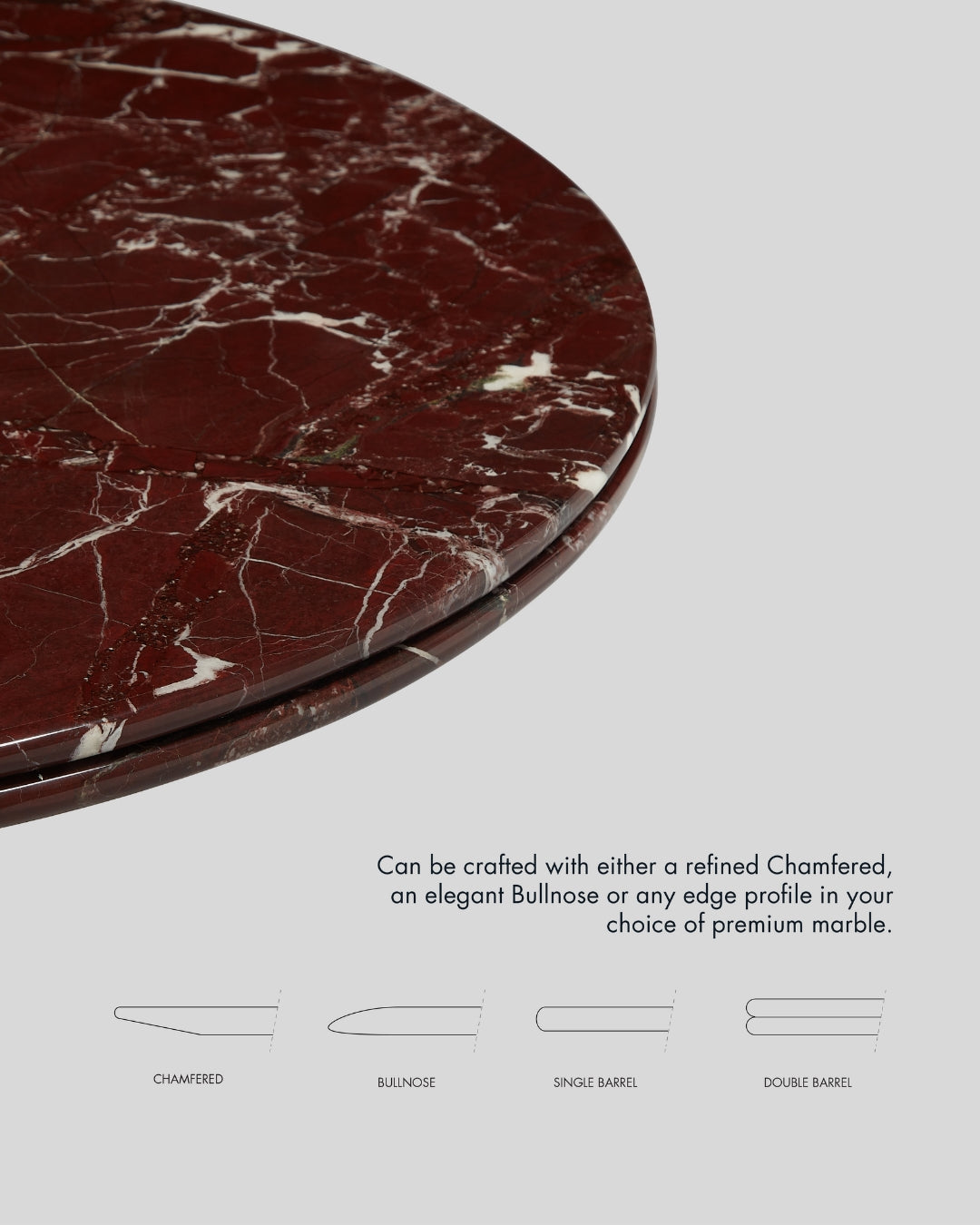 Stealth Grid Marble-Top Dining Table - Double Dome