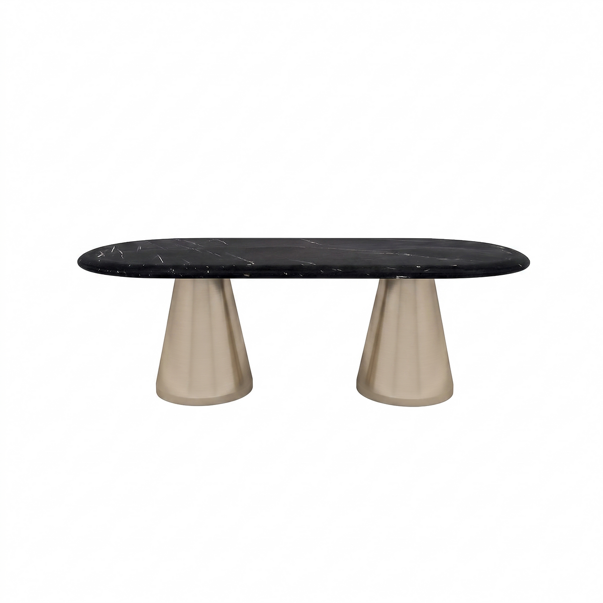 Cone Marble-Top Dining Table - Double Dome