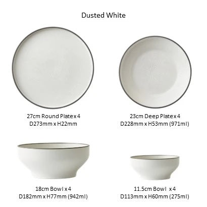 Luzerne 16Pc Mod Dinnerware Gift Set - Dusted White