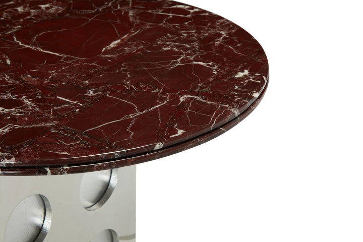 Stealth Grid Marble-Top Dining Table - Double Dome