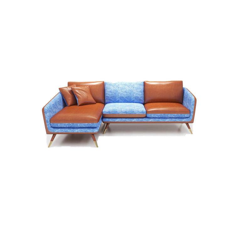 Volta Sofa 2L-Shape Chaise on Left (Mixed Upholstery)